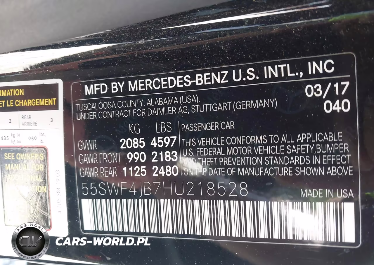 2017 Mercedes-Benz C 300 Sport VIN:55SWF4JB7HU218528 - 9