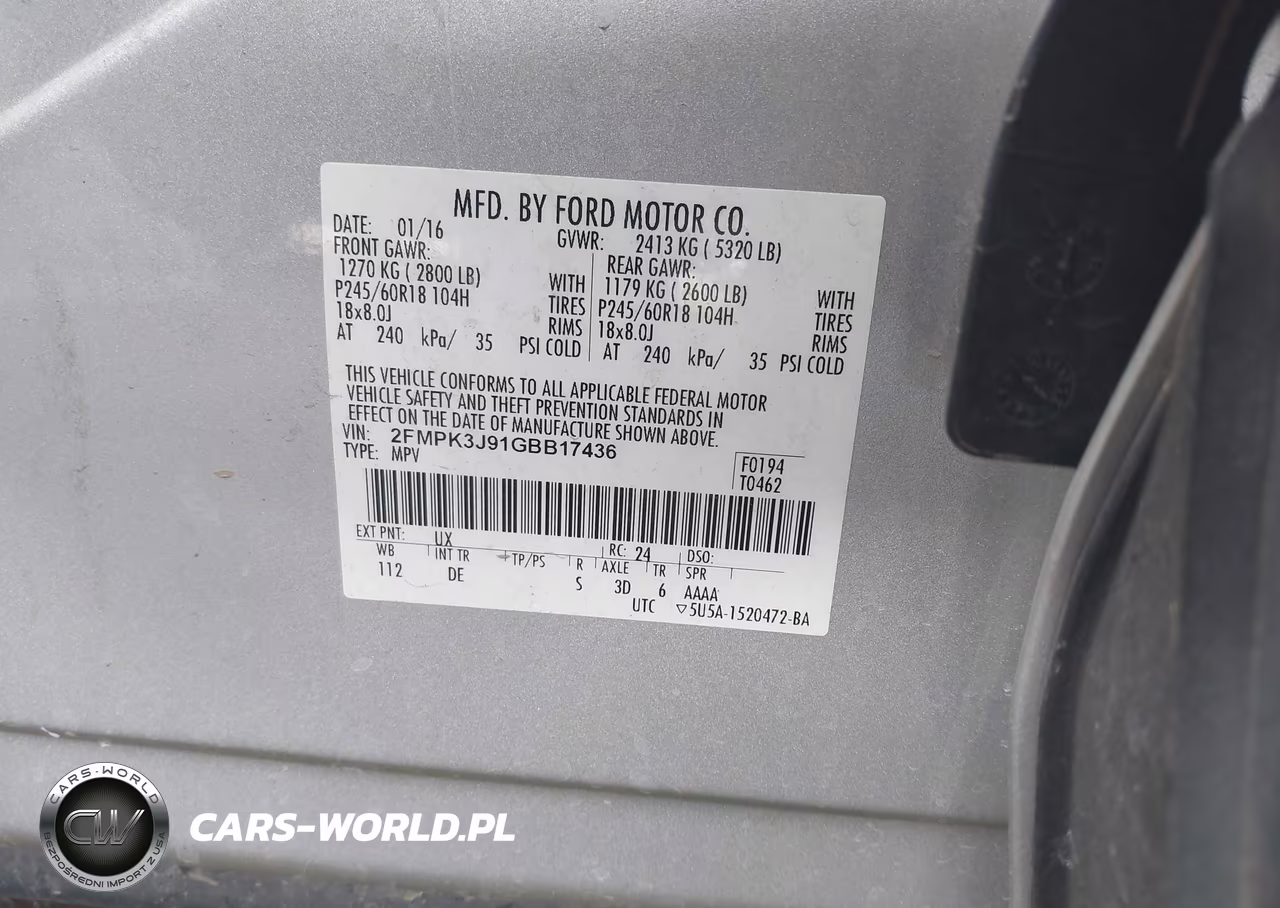 2016 Ford Edge Sel VIN:2FMPK3J91GBB17436 - 9