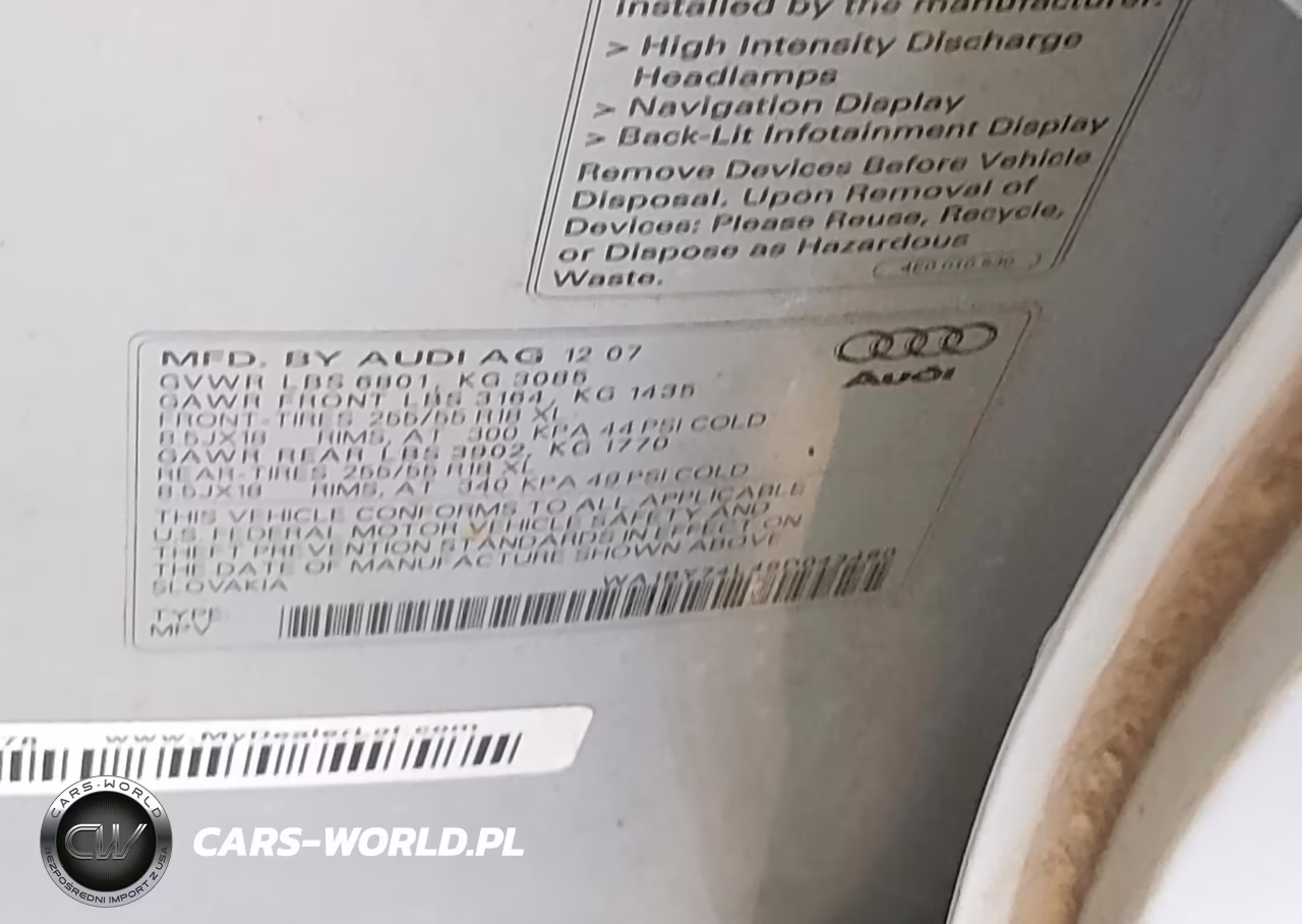 2008 Audi Q7 3.6 Premium VIN:WA1BY74L48D043480 - 9