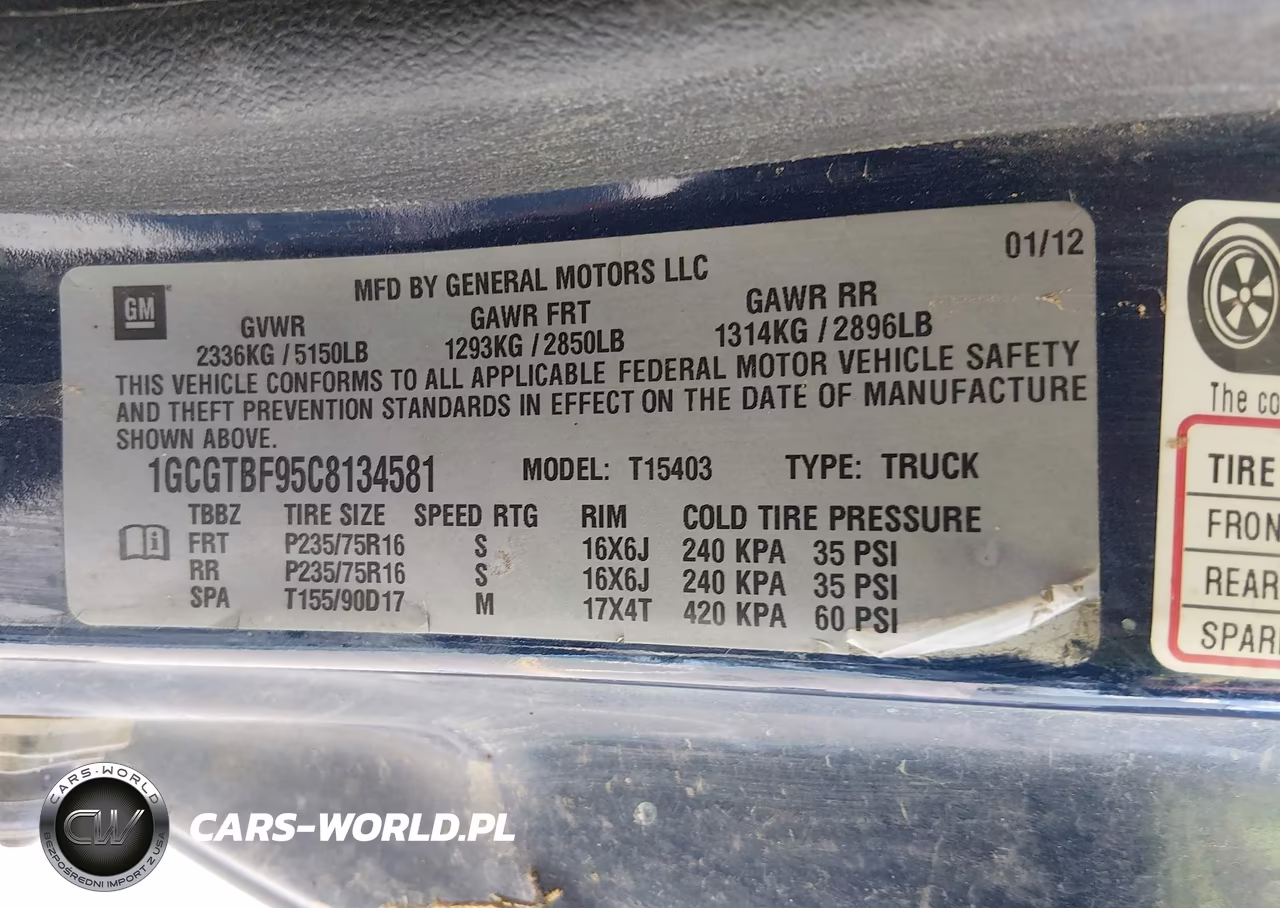 2012 Chevrolet Colorado Work Truck VIN:1GCGTBF95C8134581 - 9