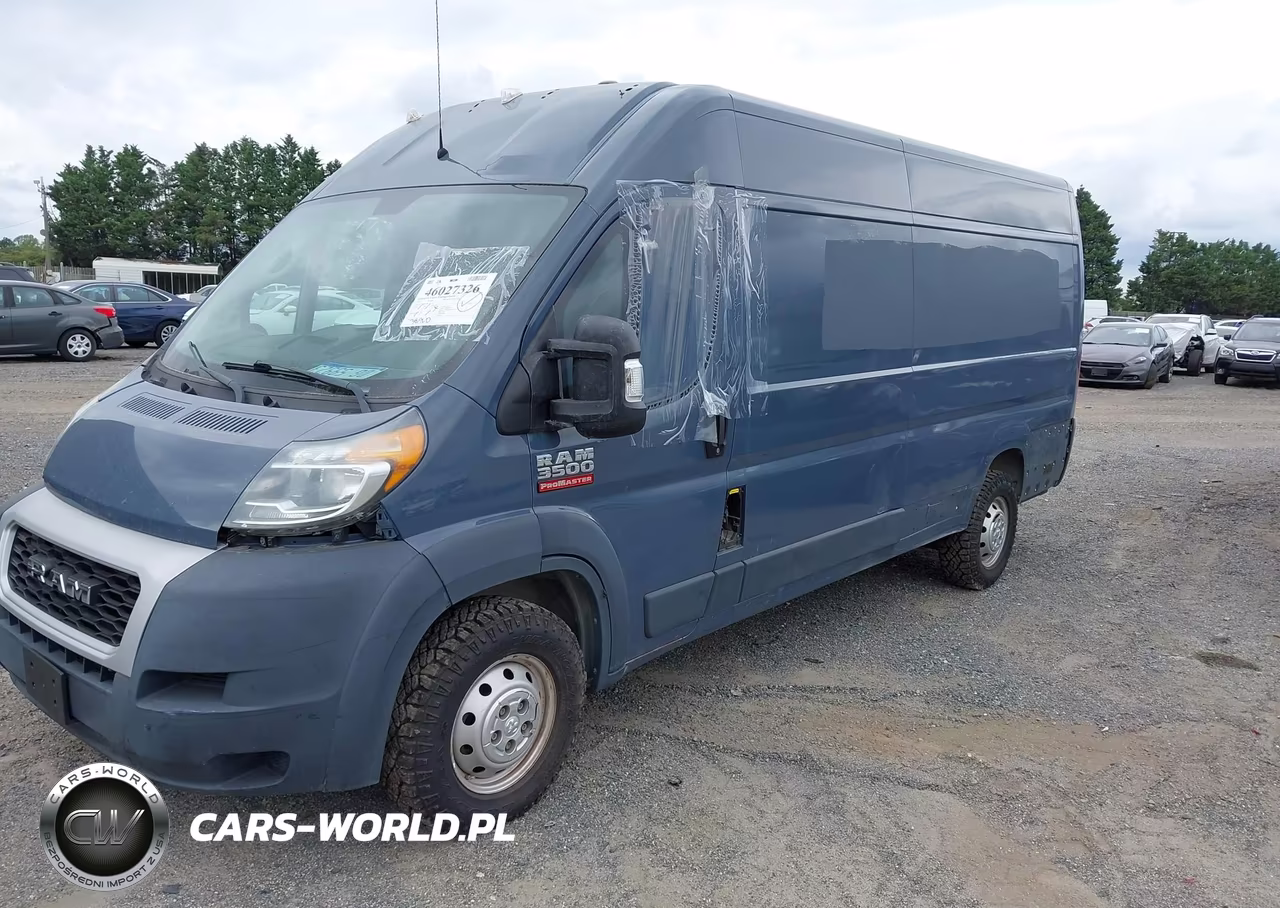 2019 Ram Promaster 3500 Cargo Van High Roof 159 Wb Ext VIN:3C6URVJG6KE541796 - 2