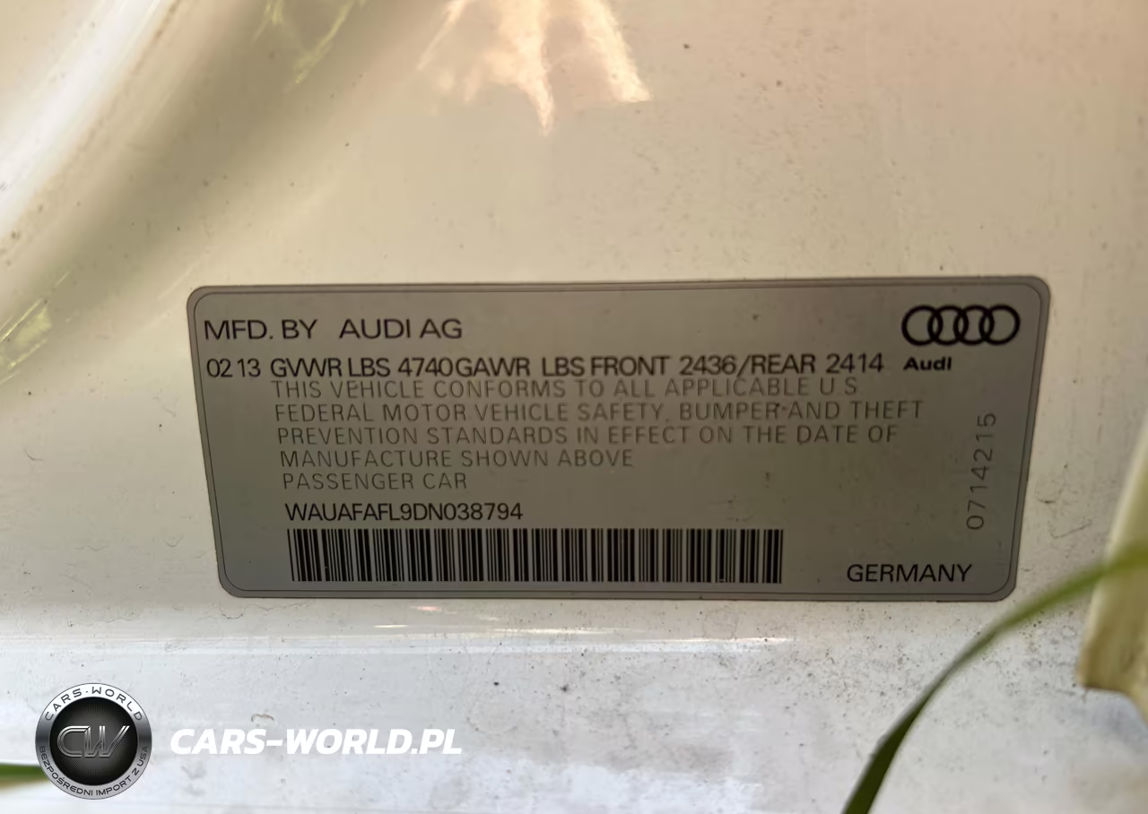 2013 Audi A4 2.0T Premium VIN:WAUAFAFL9DN038794 - 9