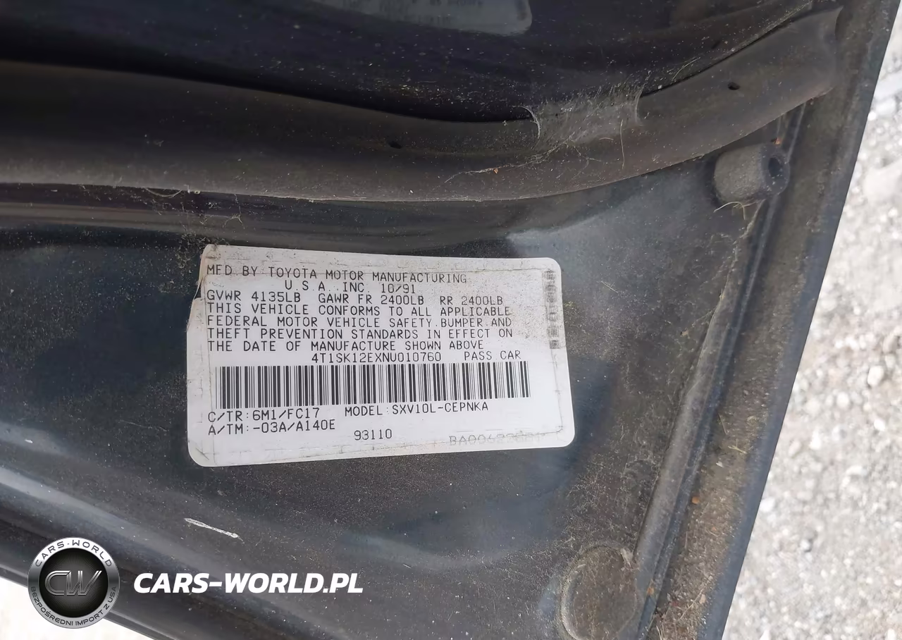 1992 Toyota Camry Le VIN:4T1SK12EXNU010760 - 9