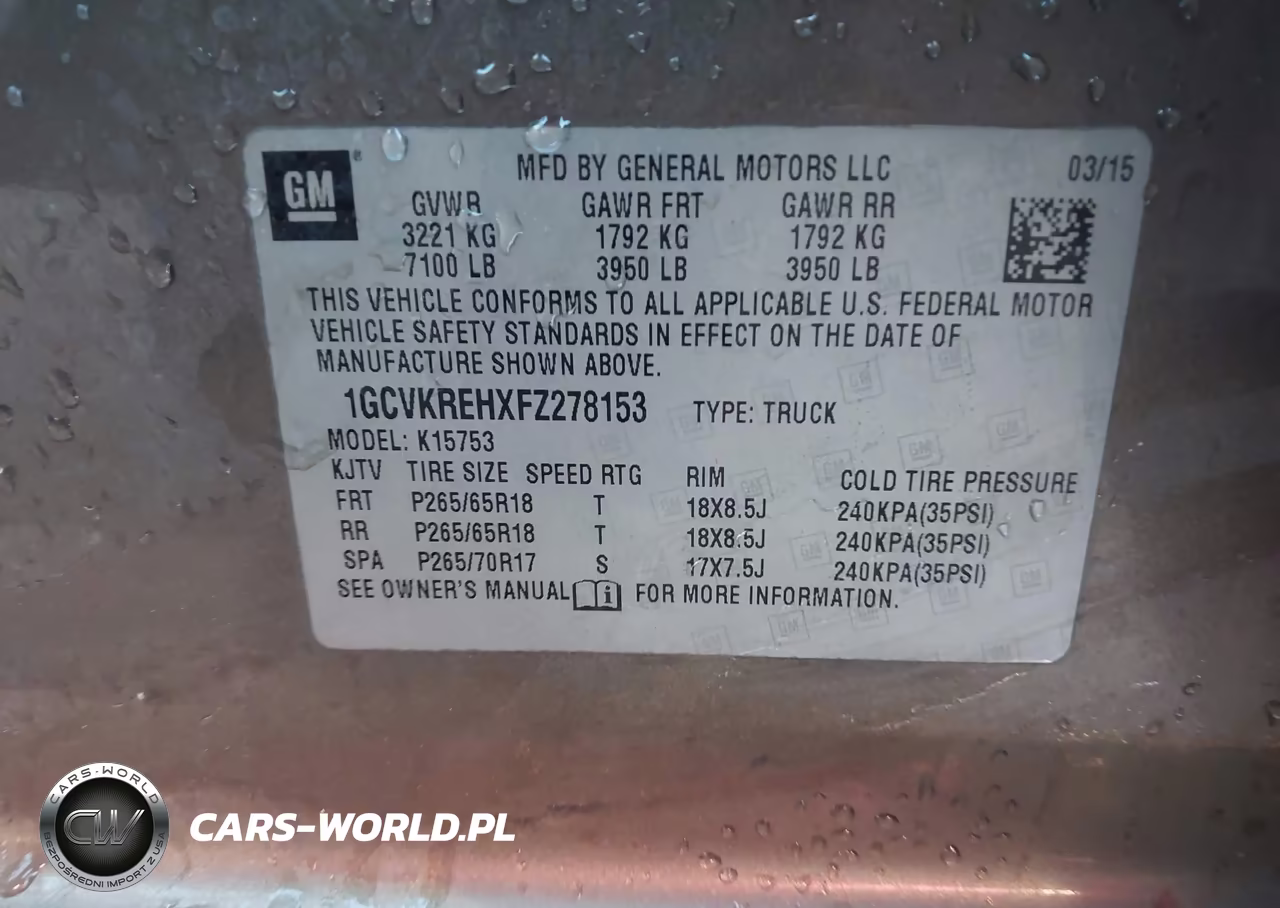 2015 Chevrolet Silverado 1500 Lt VIN:1GCVKREHXFZ278153 - 10