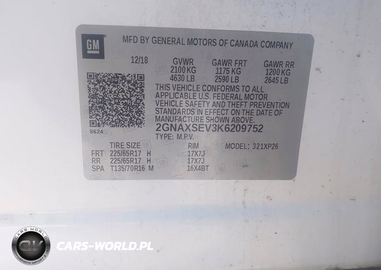 2019 Chevrolet Equinox Ls VIN:2GNAXSEV3K6209752 - 9