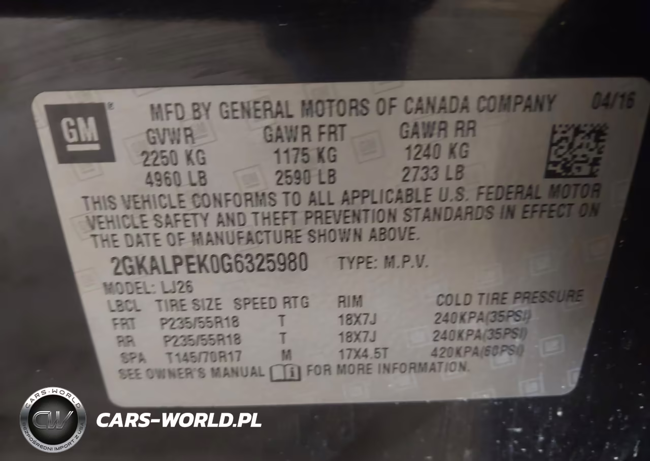2016 GMC Terrain Slt VIN:2GKALPEK0G6325980 - 9