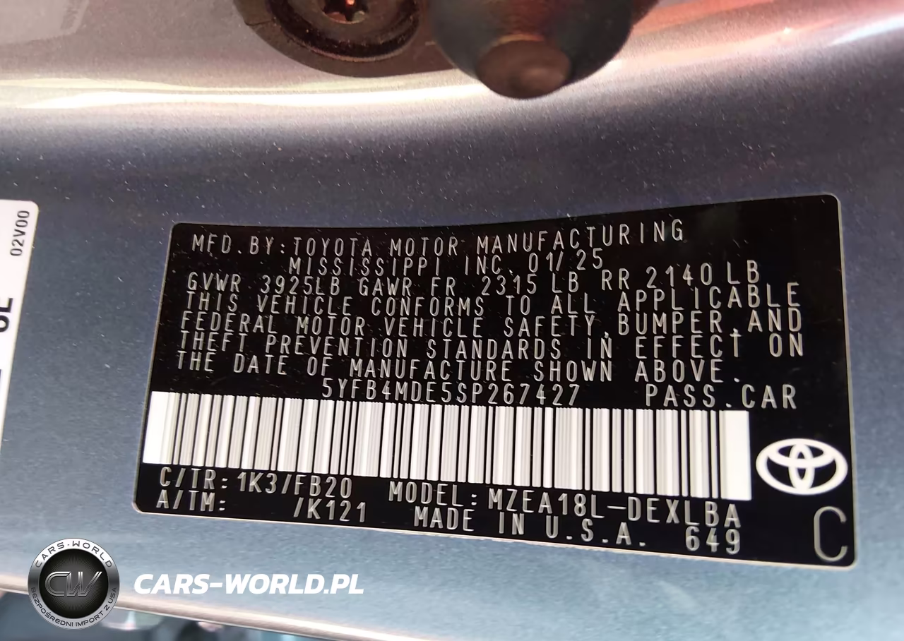 2025 Toyota Corolla Le VIN:5YFB4MDE5SP267427 - 9