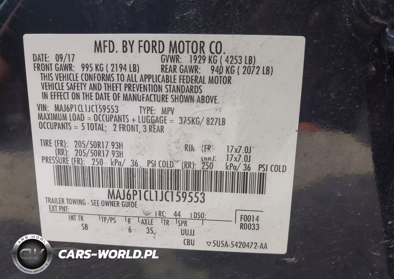 2018 Ford Ecosport Ses VIN:MAJ6P1CL1JC159553 - 9