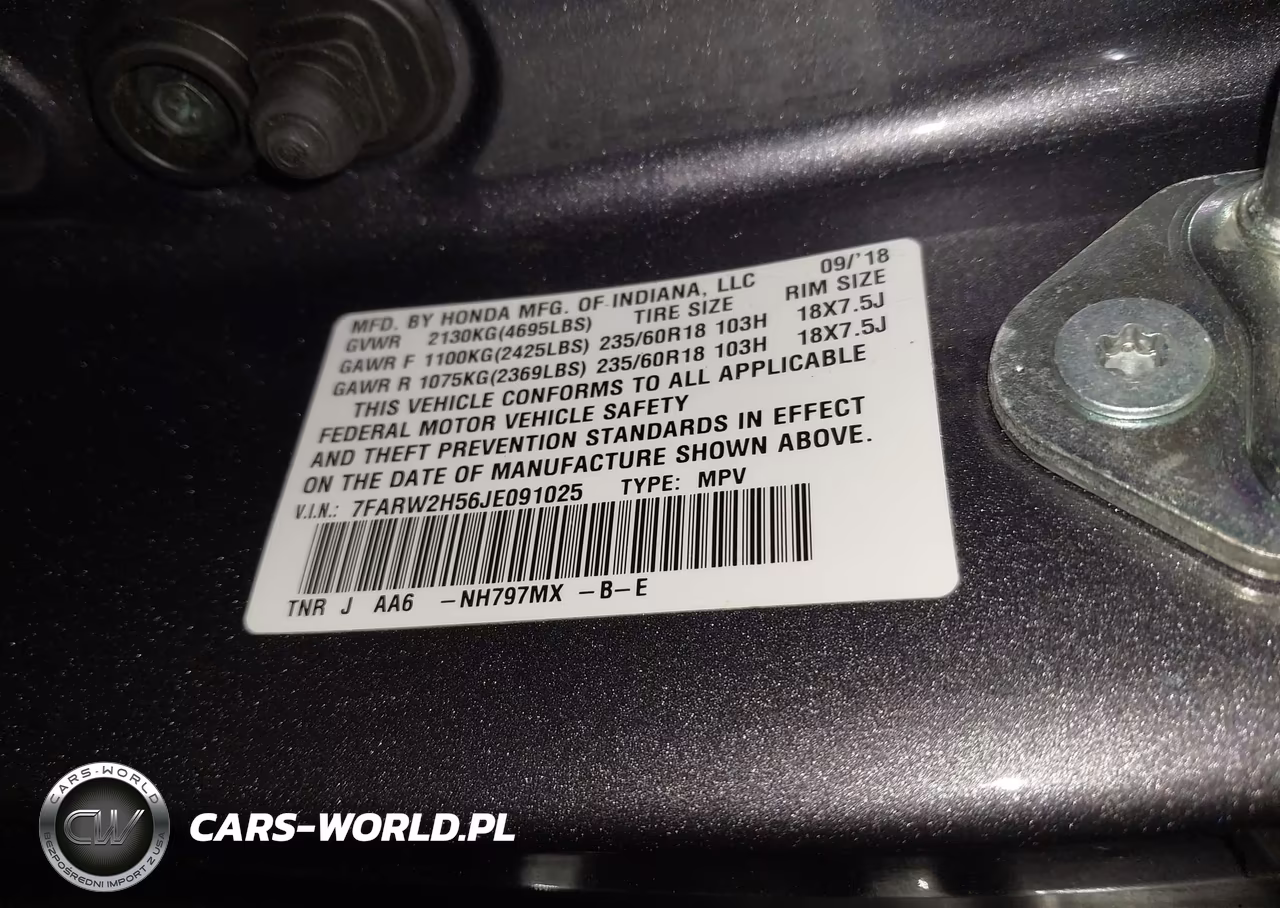 2018 Honda Cr-V Ex VIN:7FARW2H56JE091025 - 9
