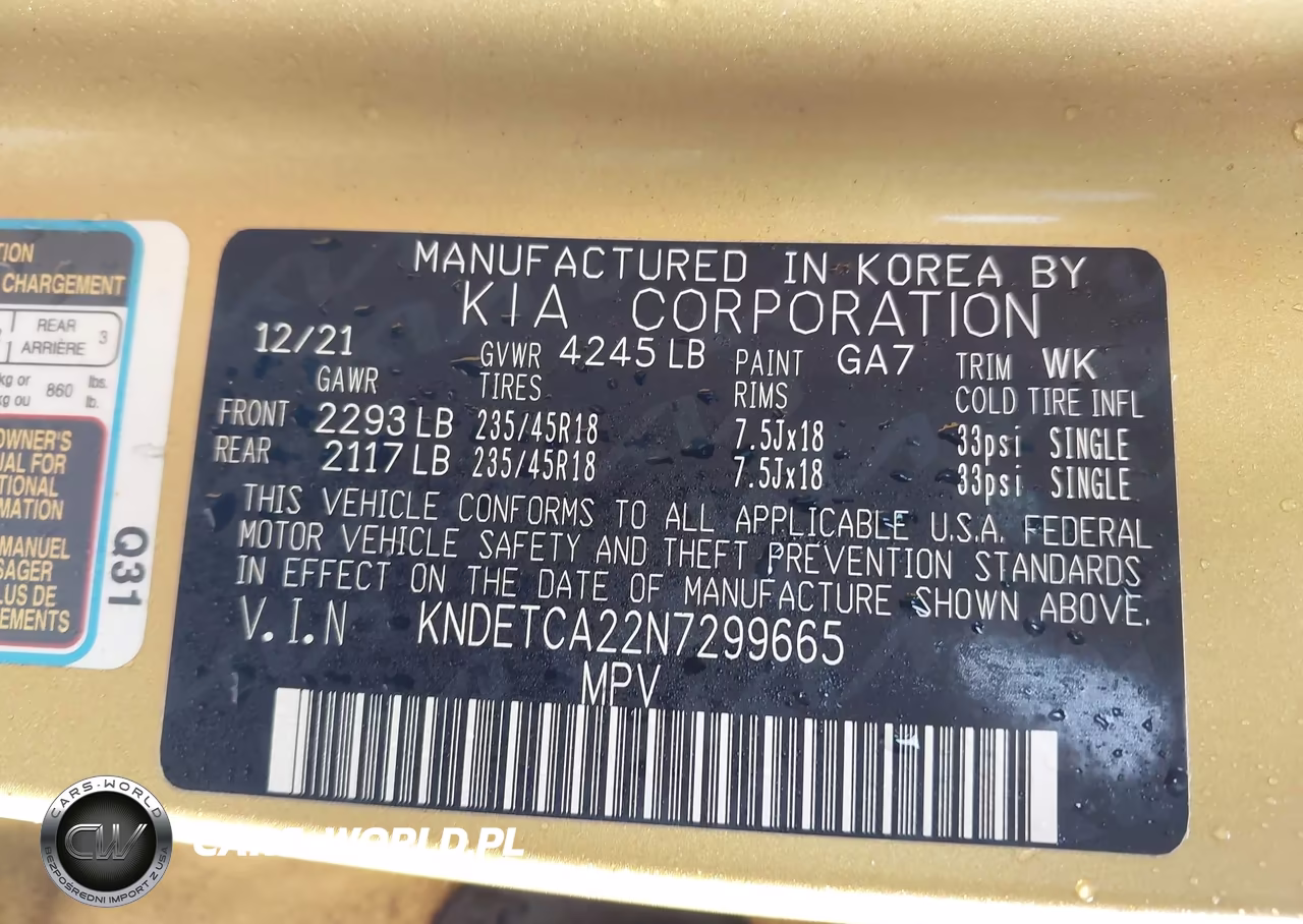 2022 Kia Seltos Sx Turbo VIN:KNDETCA22N7299665 - 9