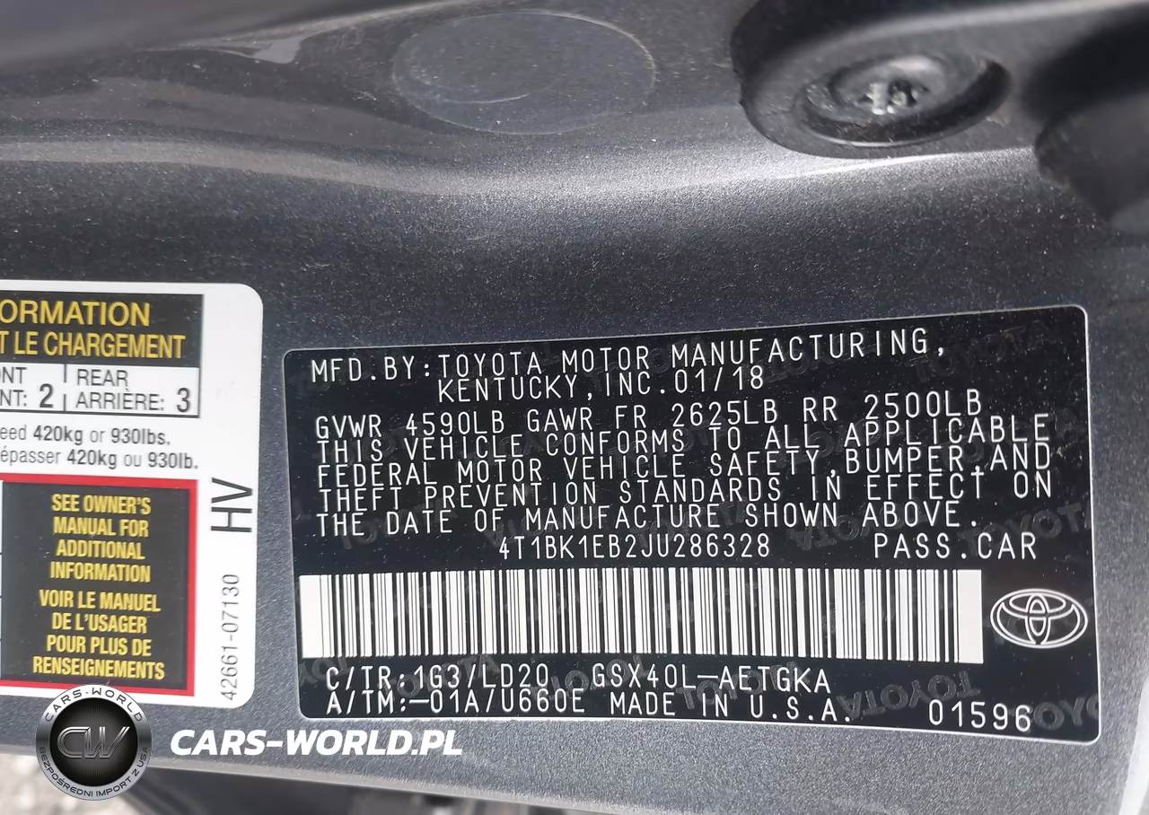 2018 Toyota Avalon Xle VIN:4T1BK1EB2JU286328 - 9