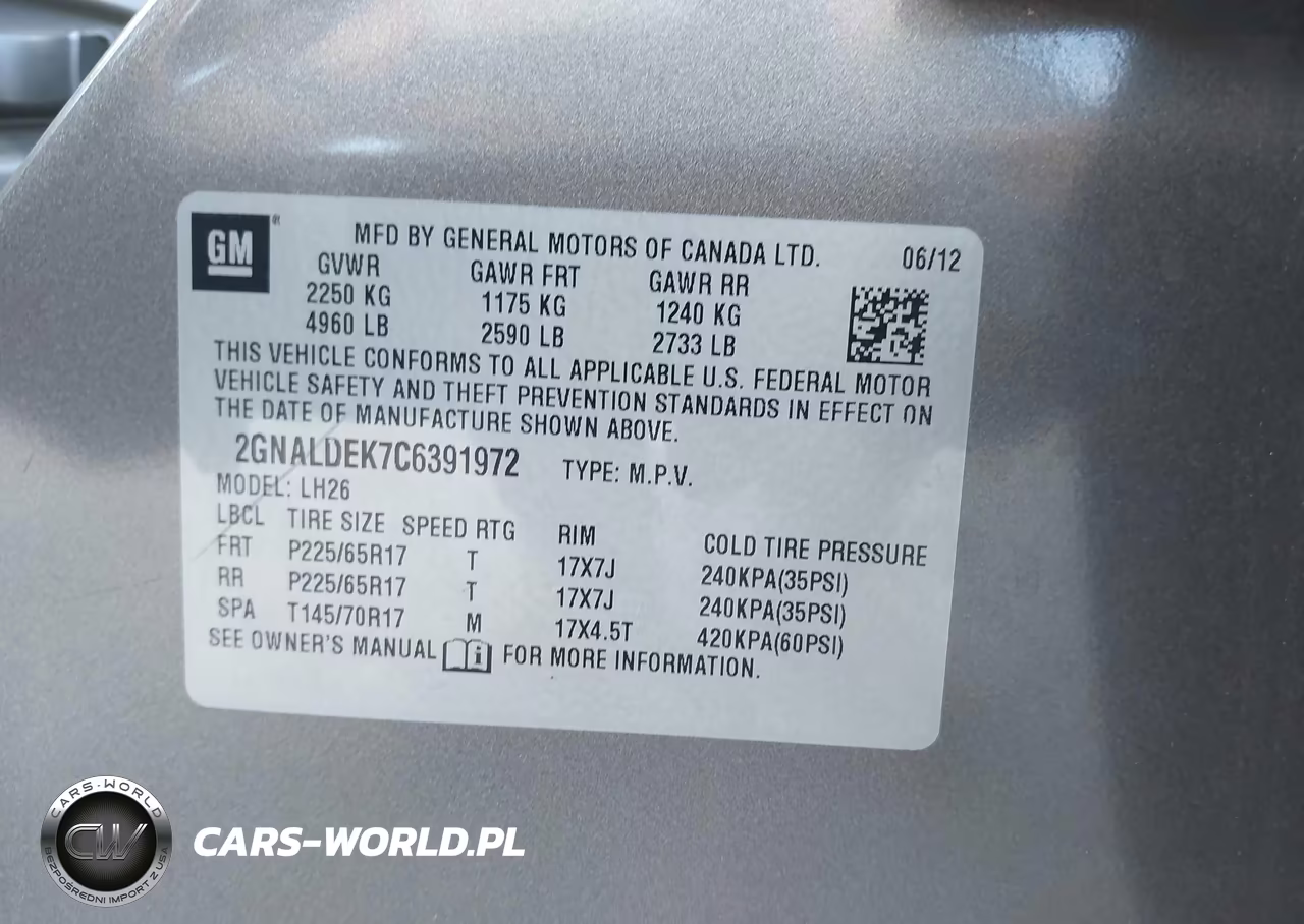 2012 Chevrolet Equinox 1Lt VIN:2GNALDEK7C6391972 - 9