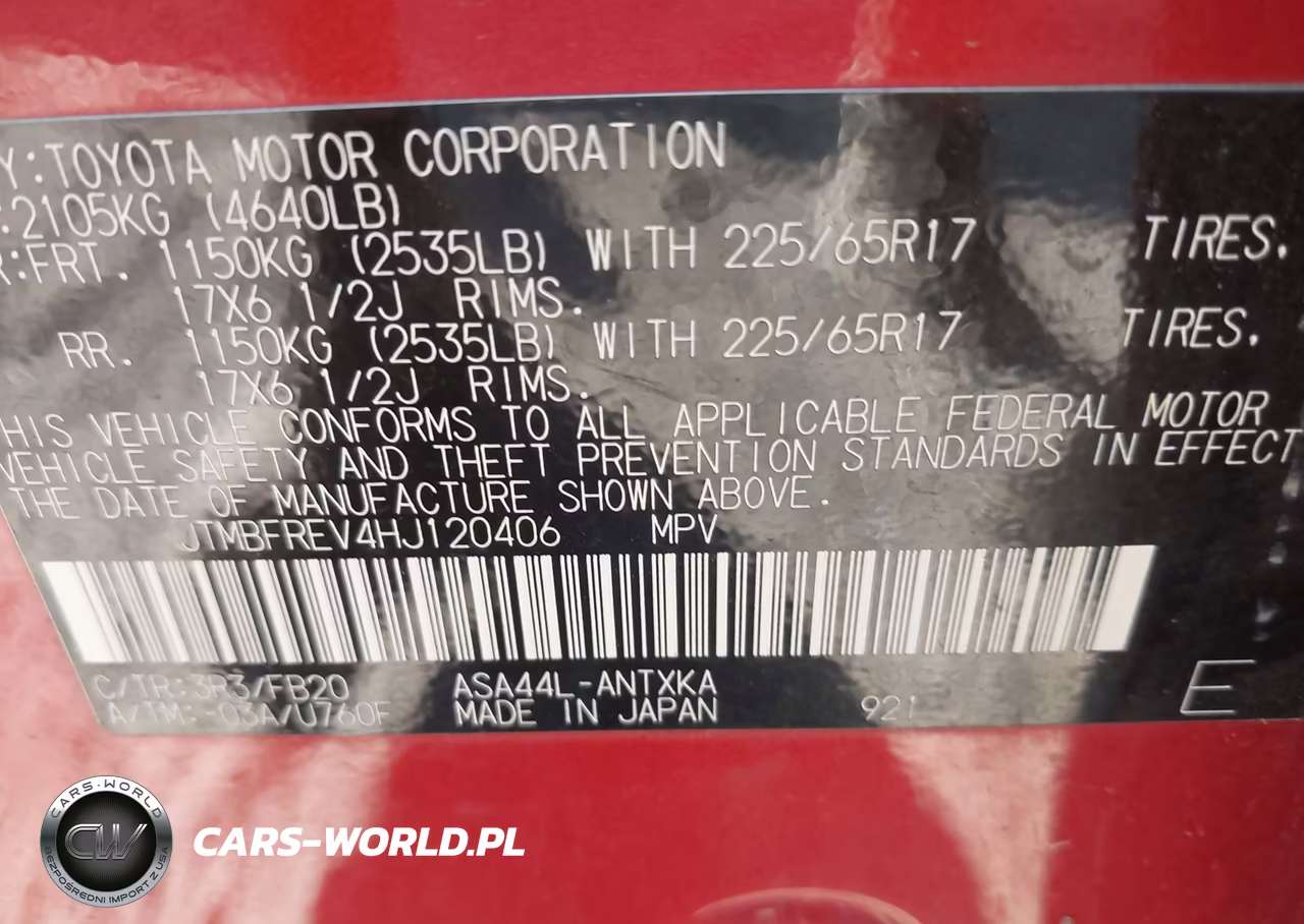 2017 Toyota Rav4 Le VIN:JTMBFREV4HJ120406 - 9