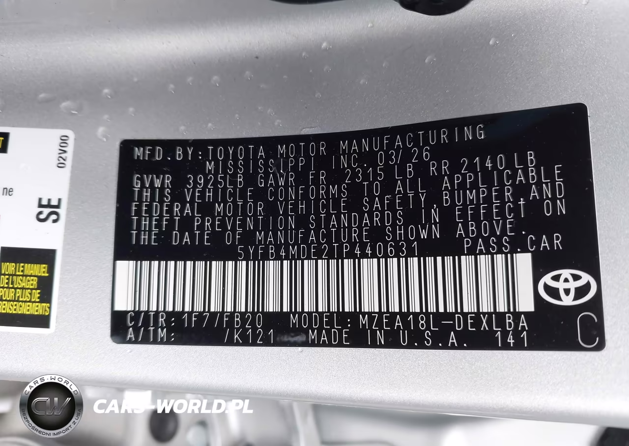 2026 Toyota Corolla Le VIN:5YFB4MDE2TP440631 - 9