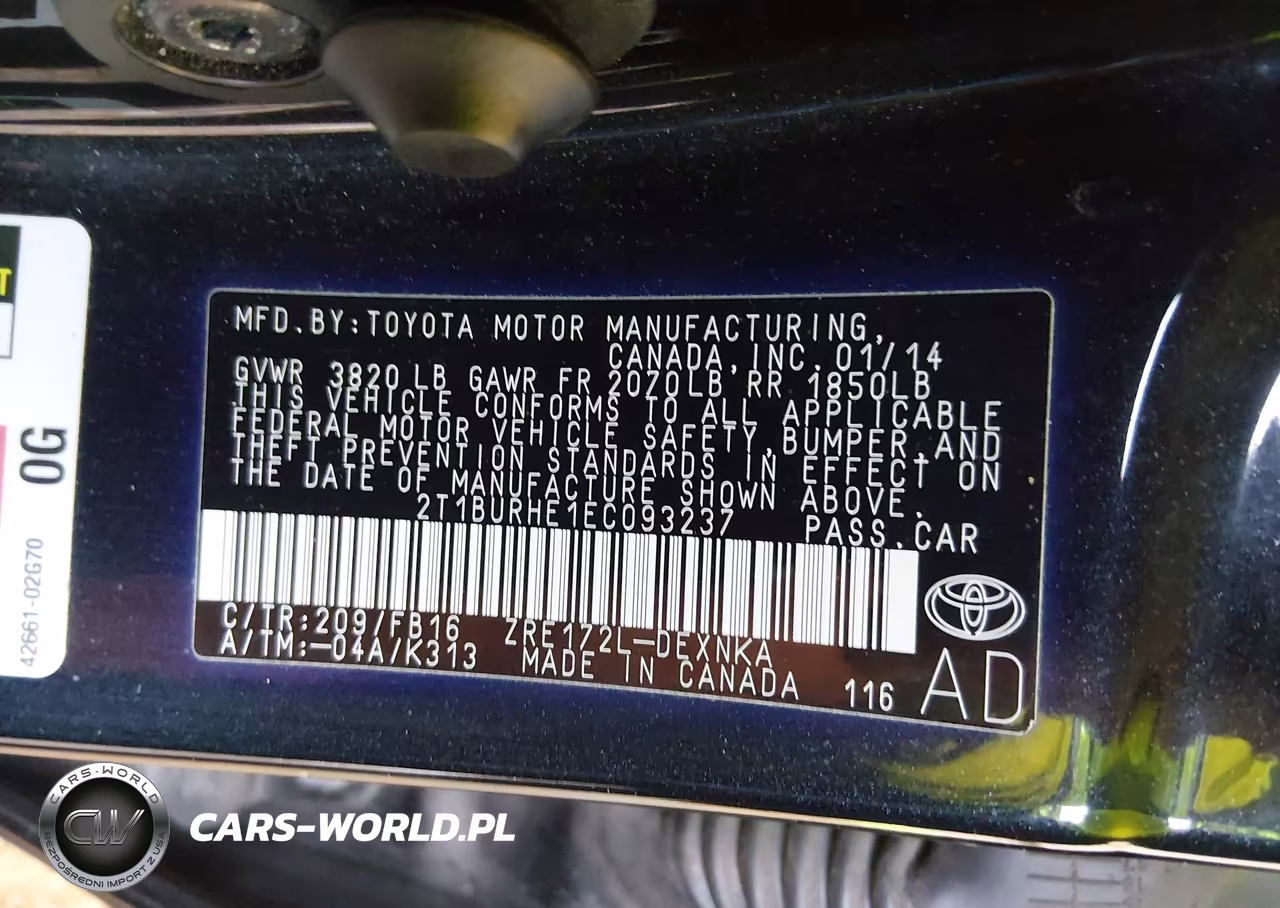 2014 Toyota Corolla Le VIN:2T1BURHE1EC093237 - 9