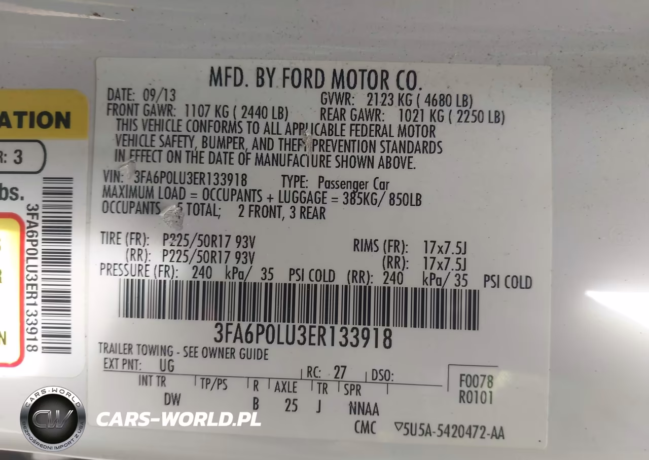 2014 Ford Fusion Hybrid Se VIN:3FA6P0LU3ER133918 - 9