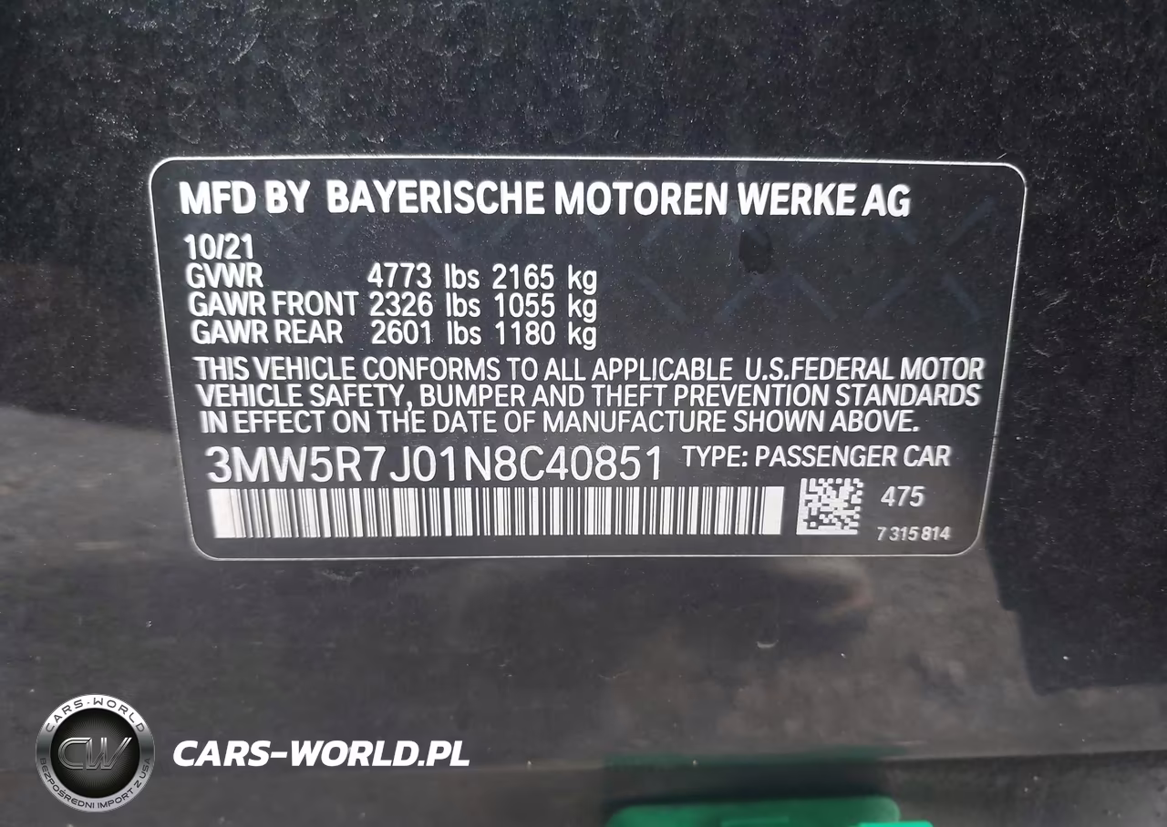 2022 BMW 330I xDrive VIN:3MW5R7J01N8C40851 - 9