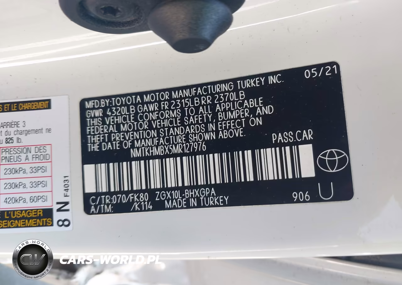 2021 Toyota C-Hr Xle VIN:NMTKHMBX5MR127976 - 9