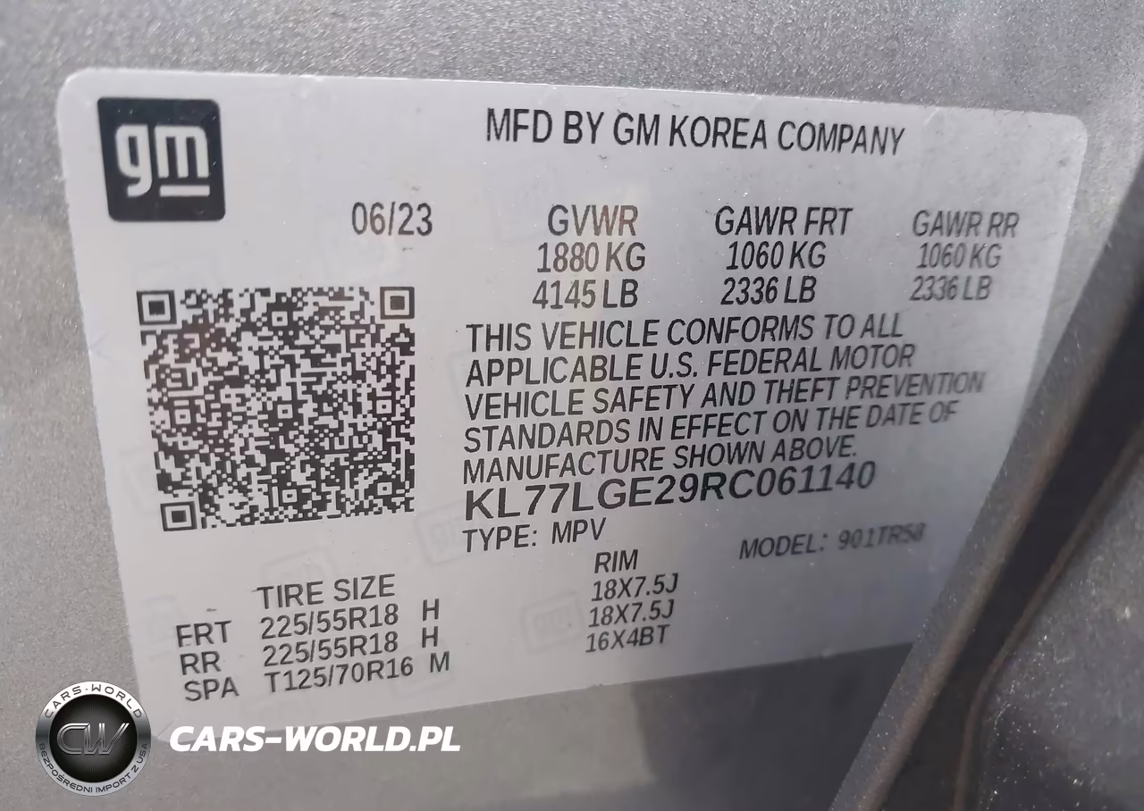 2024 Chevrolet Trax Fwd 1Rs VIN:KL77LGE29RC061140 - 9