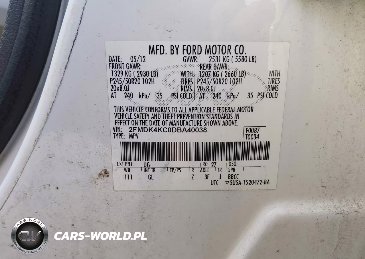 2013 Ford Edge Limited VIN:2FMDK4KC0DBA40038 - 9