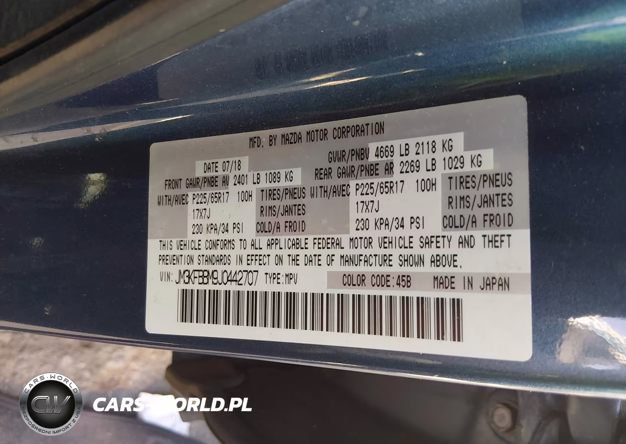 2018 Mazda Cx-5 Sport VIN:JM3KFBBM9J0442707 - 9