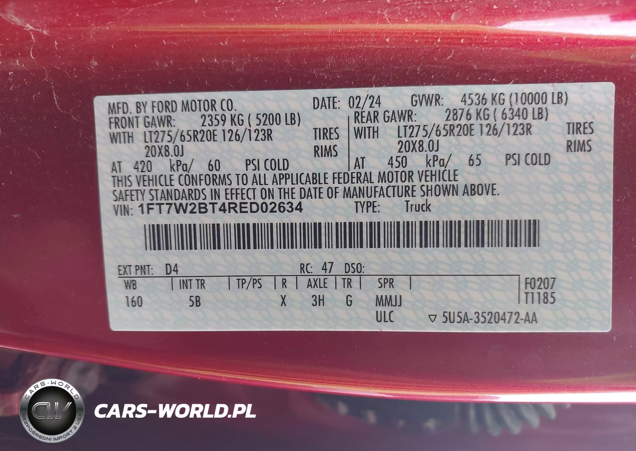 2024 Ford F-250 Lariat VIN:1FT7W2BT4RED02634 - 9