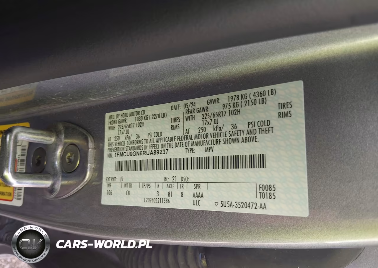 2024 Ford Escape Active VIN:1FMCU0GN6RUA89237 - 9