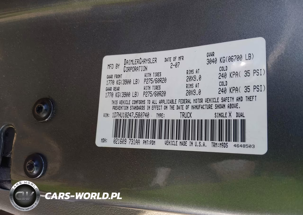 2007 Dodge Ram 1500 St-Slt VIN:1D7HU18247J580740 - 9