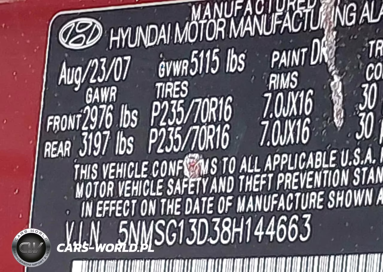 2008 Hyundai Santa Fe Gls VIN:5NMSG13D38H144663 - 9