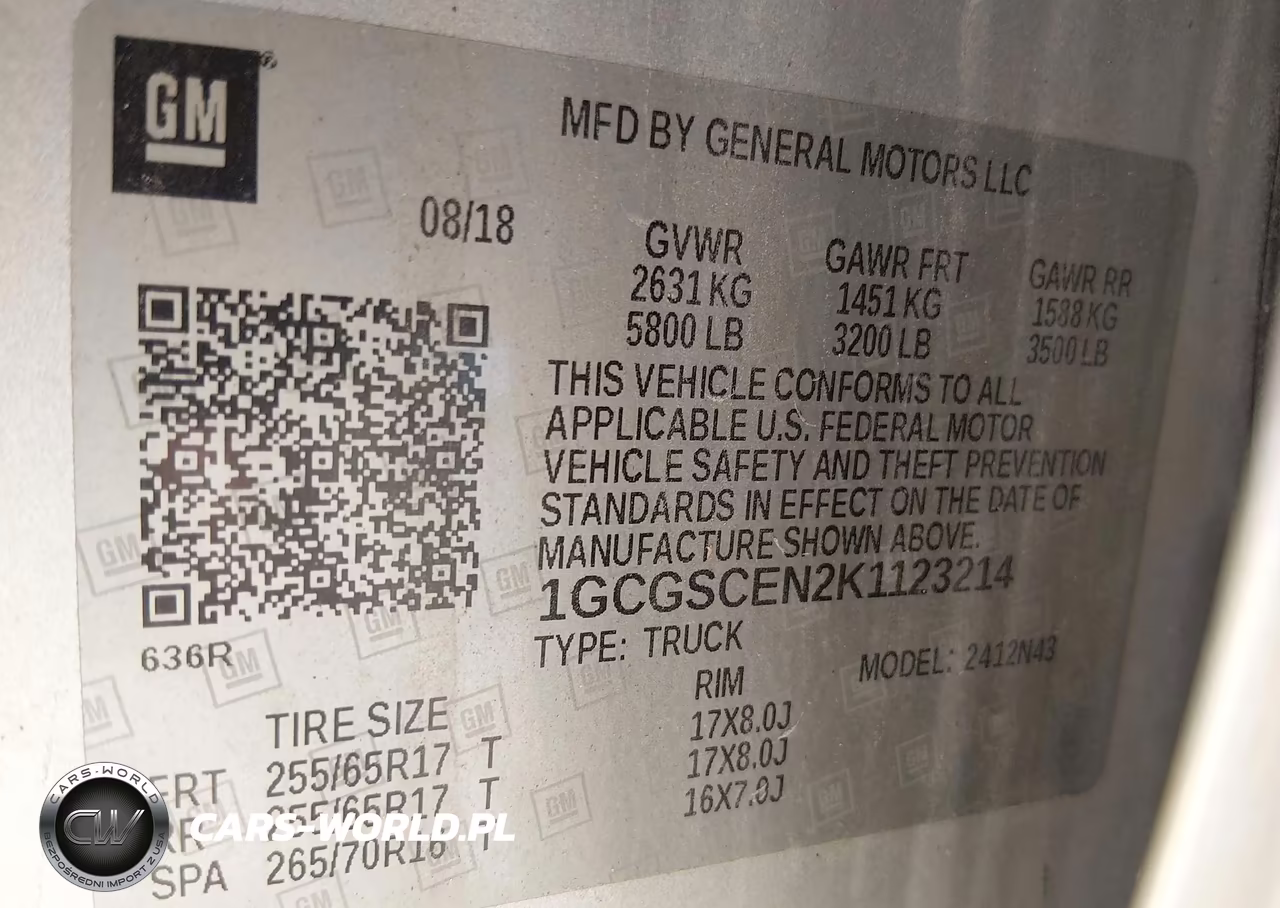 2019 Chevrolet Colorado Lt VIN:1GCGSCEN2K1123214 - 9