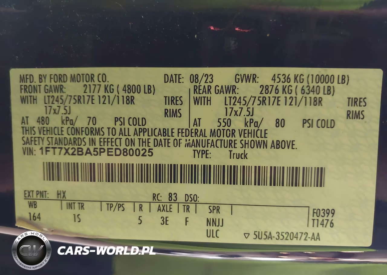 2023 Ford F-250 Xl VIN:1FT7X2BA5PED80025 - 9