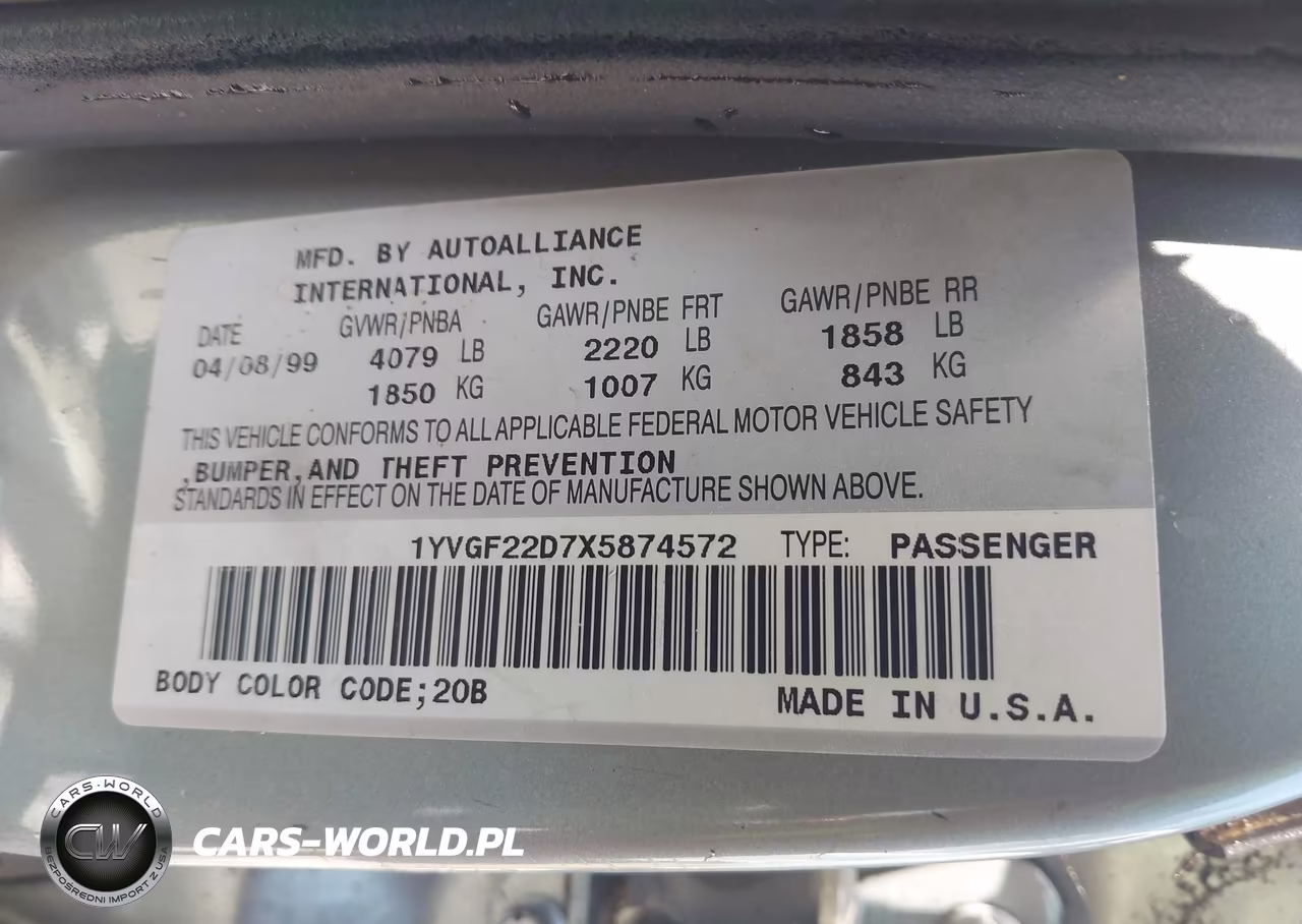 1999 Mazda 626 Es V6-Lx (V6) VIN:1YVGF22D7X5874572 - 9