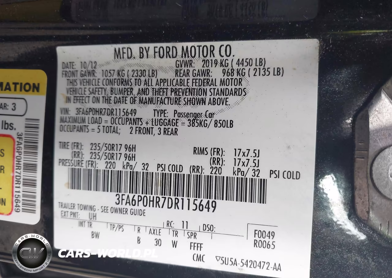 2013 Ford Fusion Se VIN:3FA6P0HR7DR115649 - 9