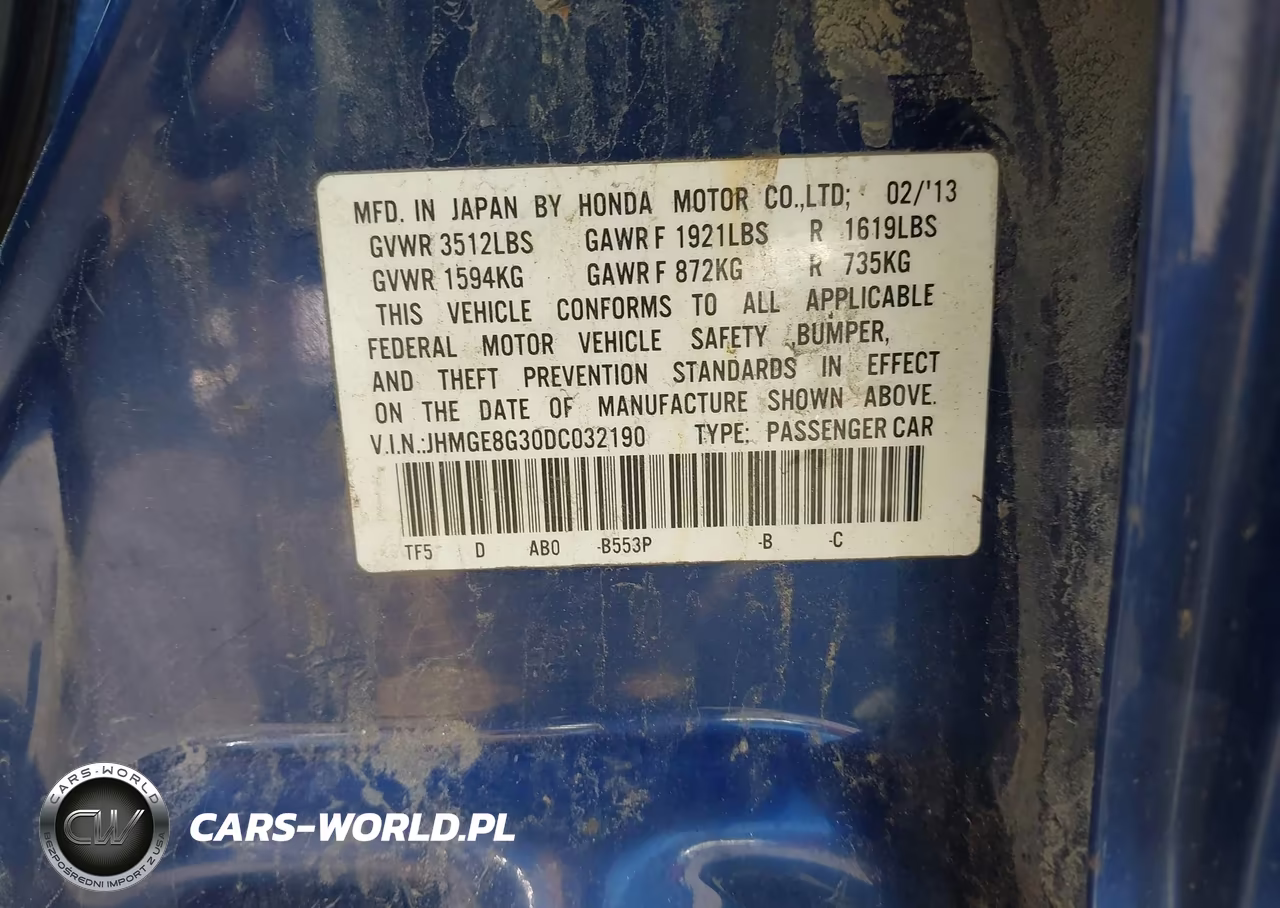 2013 Honda Fit VIN:JHMGE8G30DC032190 - 9
