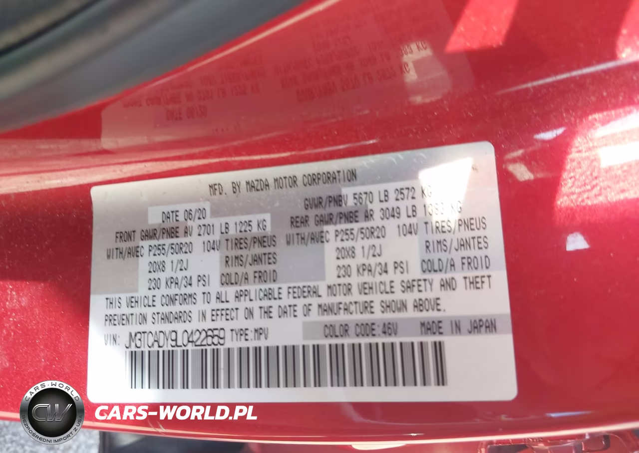 2020 Mazda Cx-9 Grand Touring VIN:JM3TCADY9L0422659 - 9