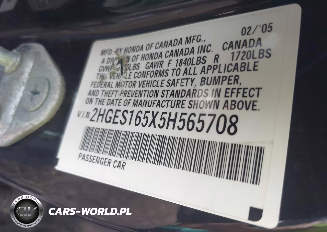 2005 Honda Civic Lx VIN:2HGES165X5H565708 - 9