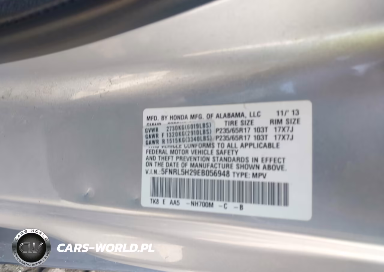 2014 Honda Odyssey Lx VIN:5FNRL5H29EB056948 - 9