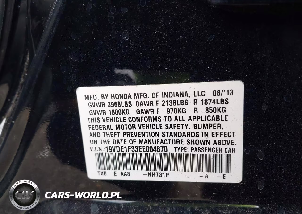 2014 Acura Ilx 2.0L VIN:19VDE1F33EE004870 - 9