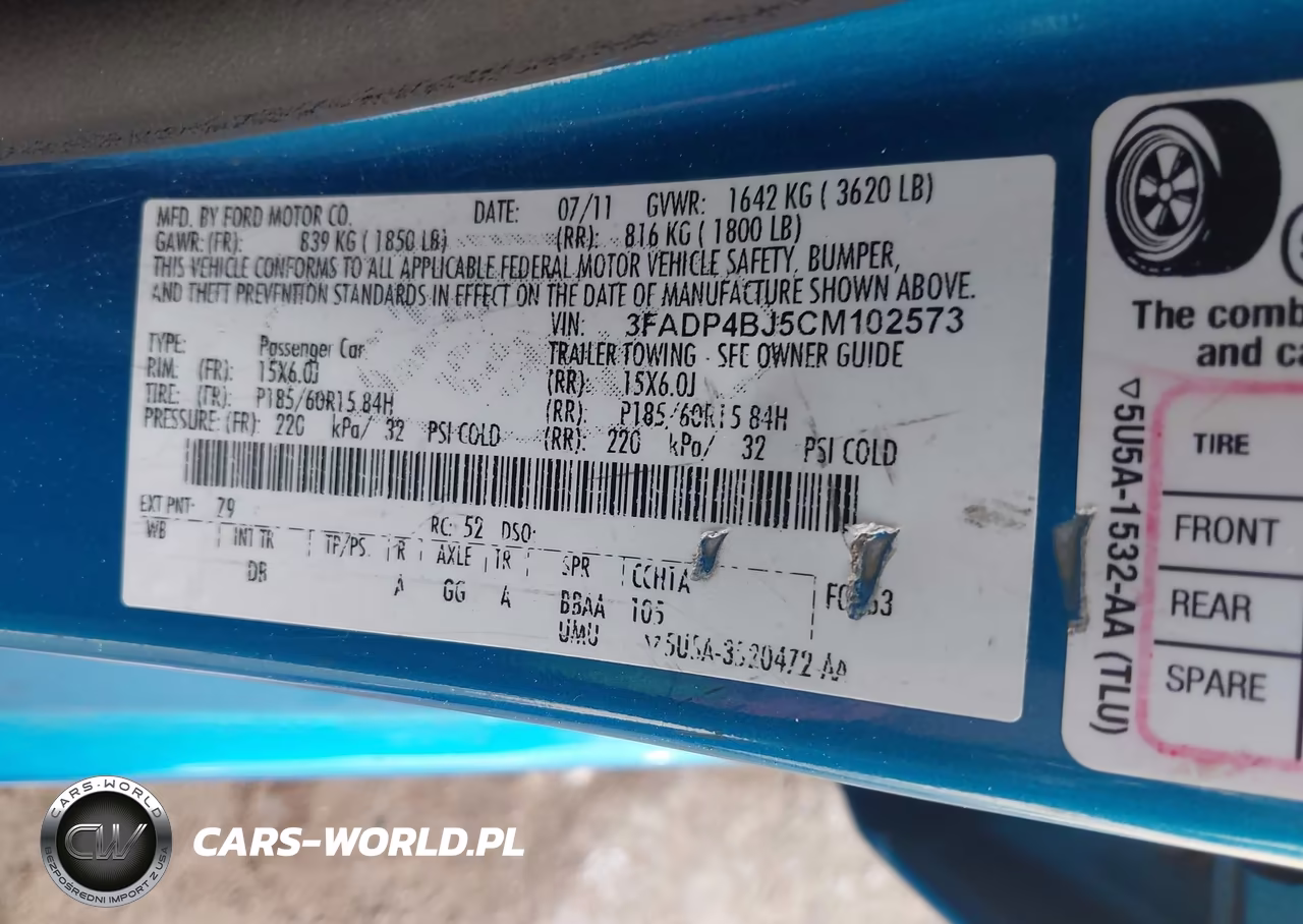 2012 Ford Fiesta Se VIN:3FADP4BJ5CM102573 - 9