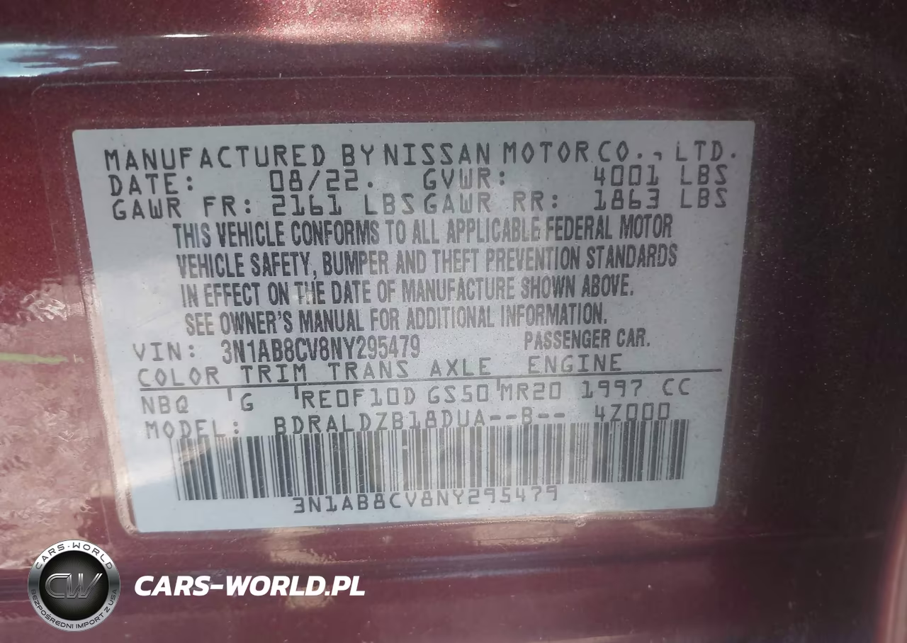 2022 Nissan Sentra Sv Xtronic Cvt VIN:3N1AB8CV8NY295479 - 9
