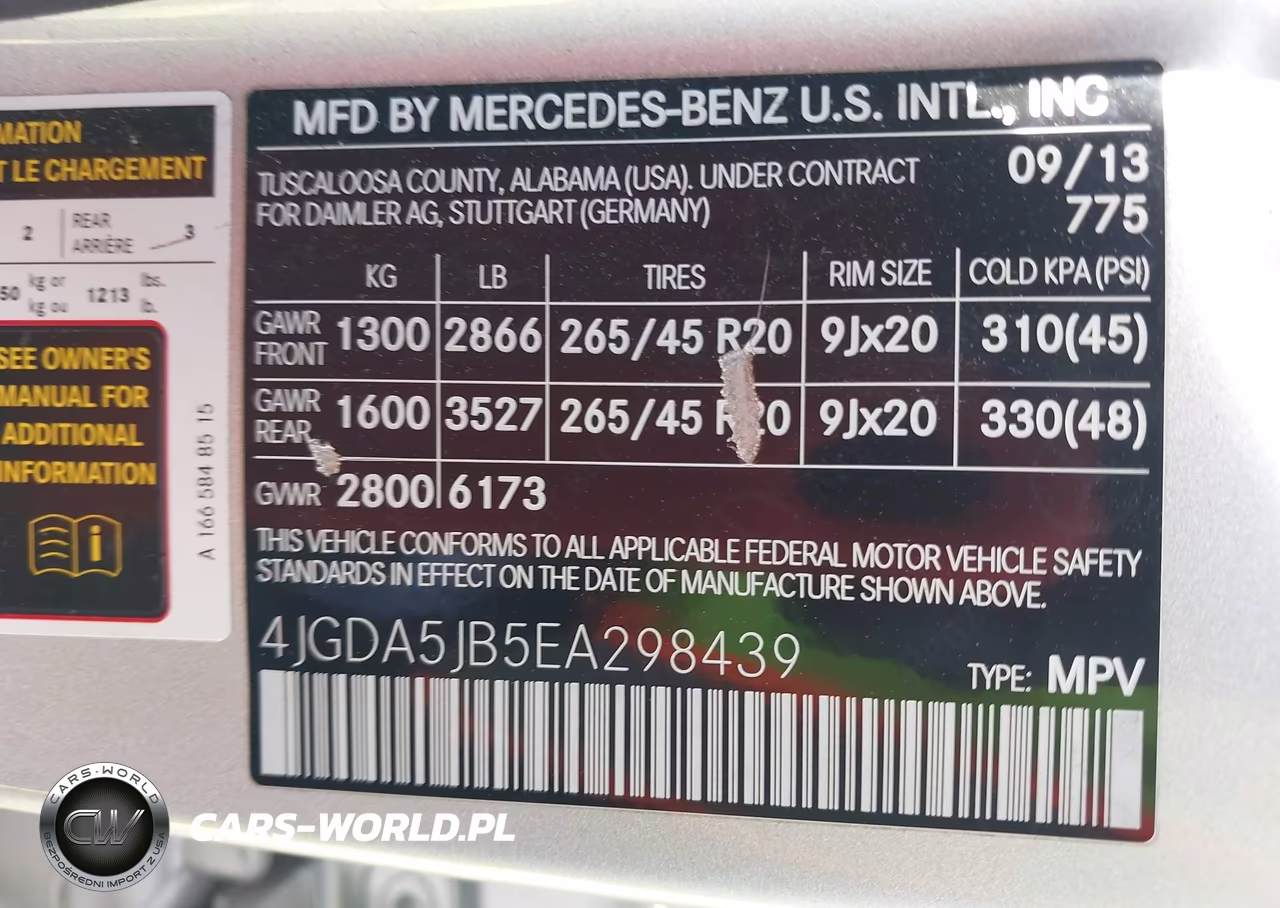 2014 Mercedes-Benz Ml 350 VIN:4JGDA5JB5EA298439 - 9