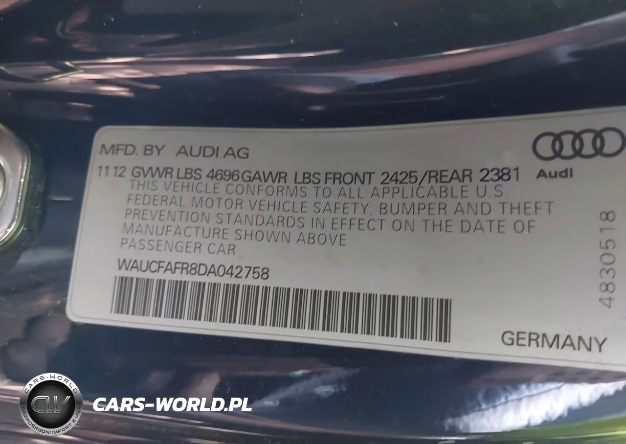 2013 Audi A5 2.0T Premium VIN:WAUCFAFR8DA042758 - 9
