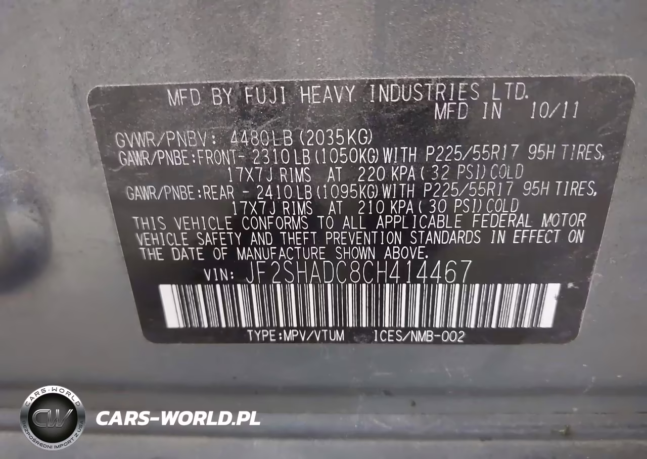 2012 Subaru Forester 2.5X Premium VIN:JF2SHADC8CH414467 - 9