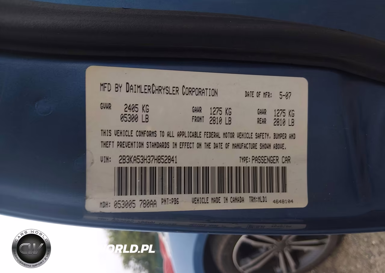 2007 Dodge Charger Rt VIN:2B3KA53H37H852841 - 9
