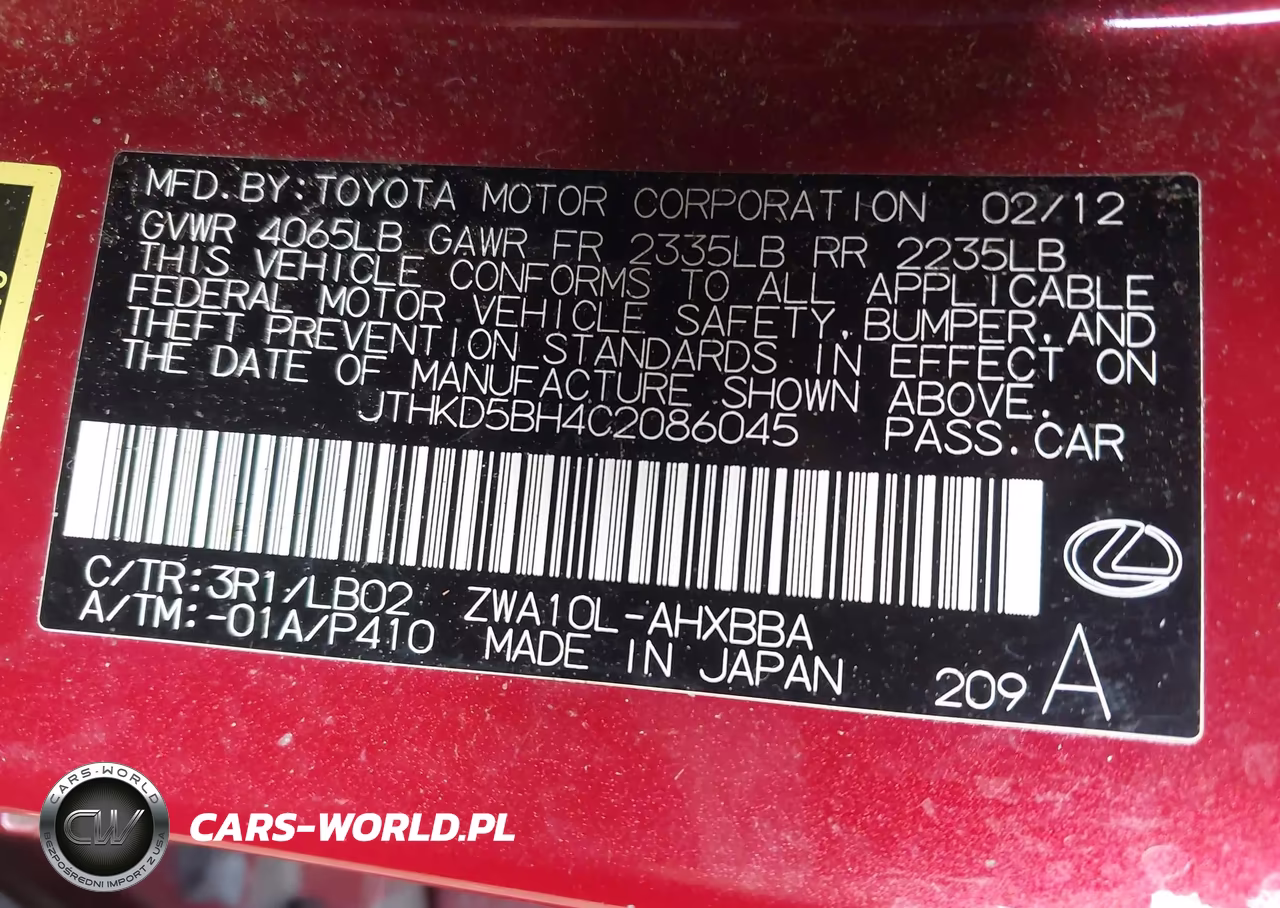 2012 Lexus Ct 200H Premium VIN:JTHKD5BH4C2086045 - 9