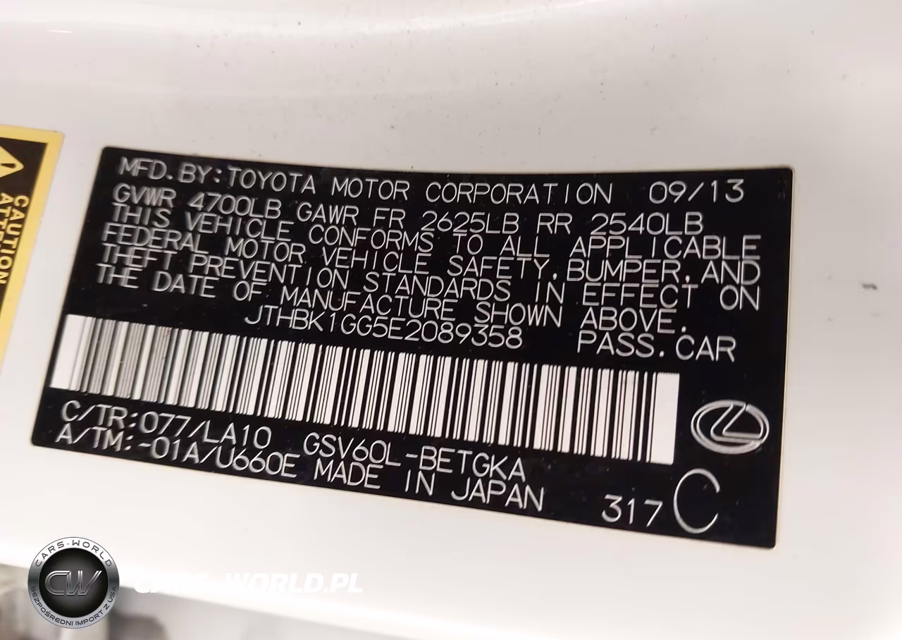 2014 Lexus Es 350 VIN:JTHBK1GG5E2089358 - 9