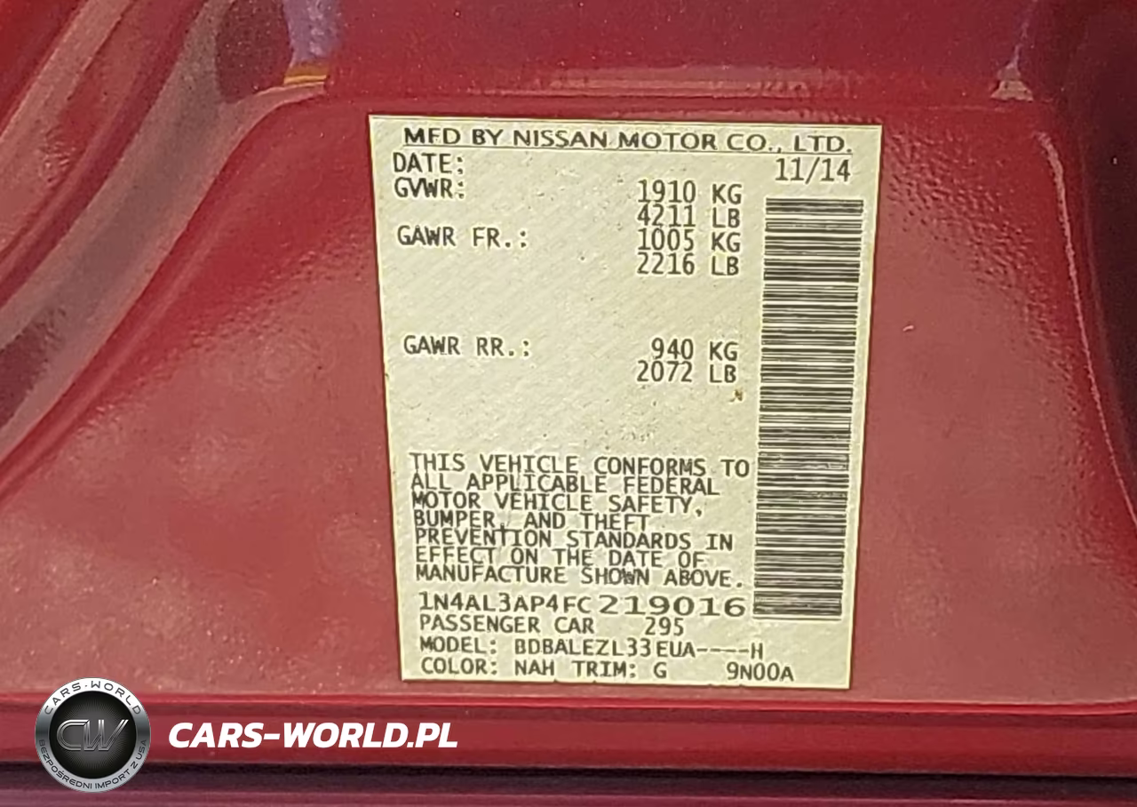 2015 Nissan Altima 2.5 S VIN:1N4AL3AP4FC219016 - 9