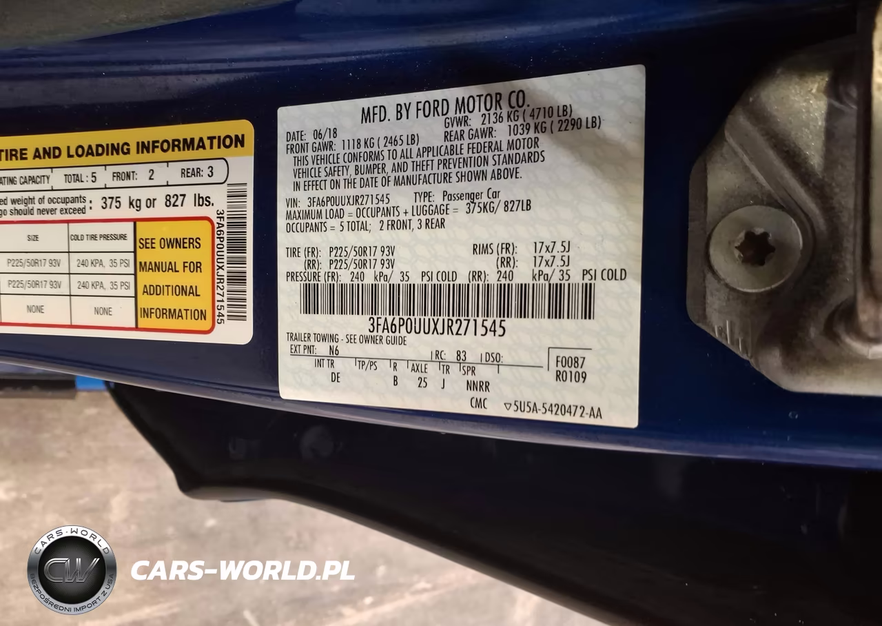 2018 Ford Fusion Hybrid S VIN:3FA6P0UUXJR271545 - 9