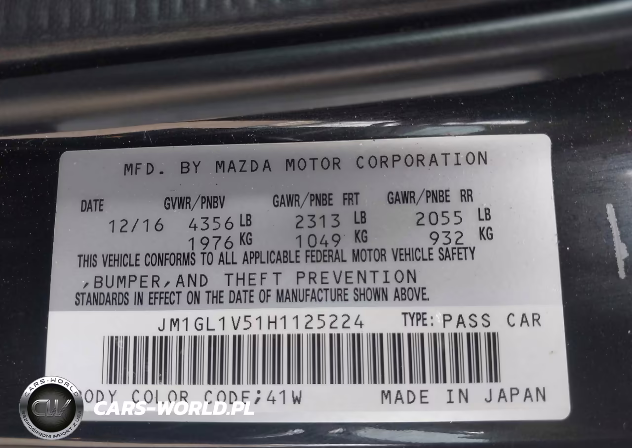 2017 Mazda Mazda6 Touring VIN:JM1GL1V51H1125224 - 9