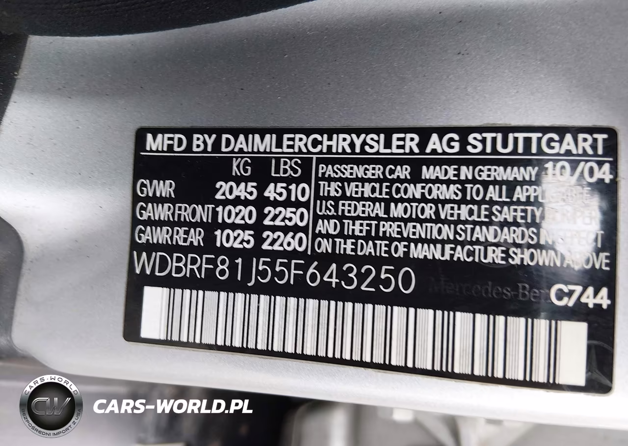 2005 Mercedes-Benz C 240 Luxury 4Matic VIN:WDBRF81J55F643250 - 9